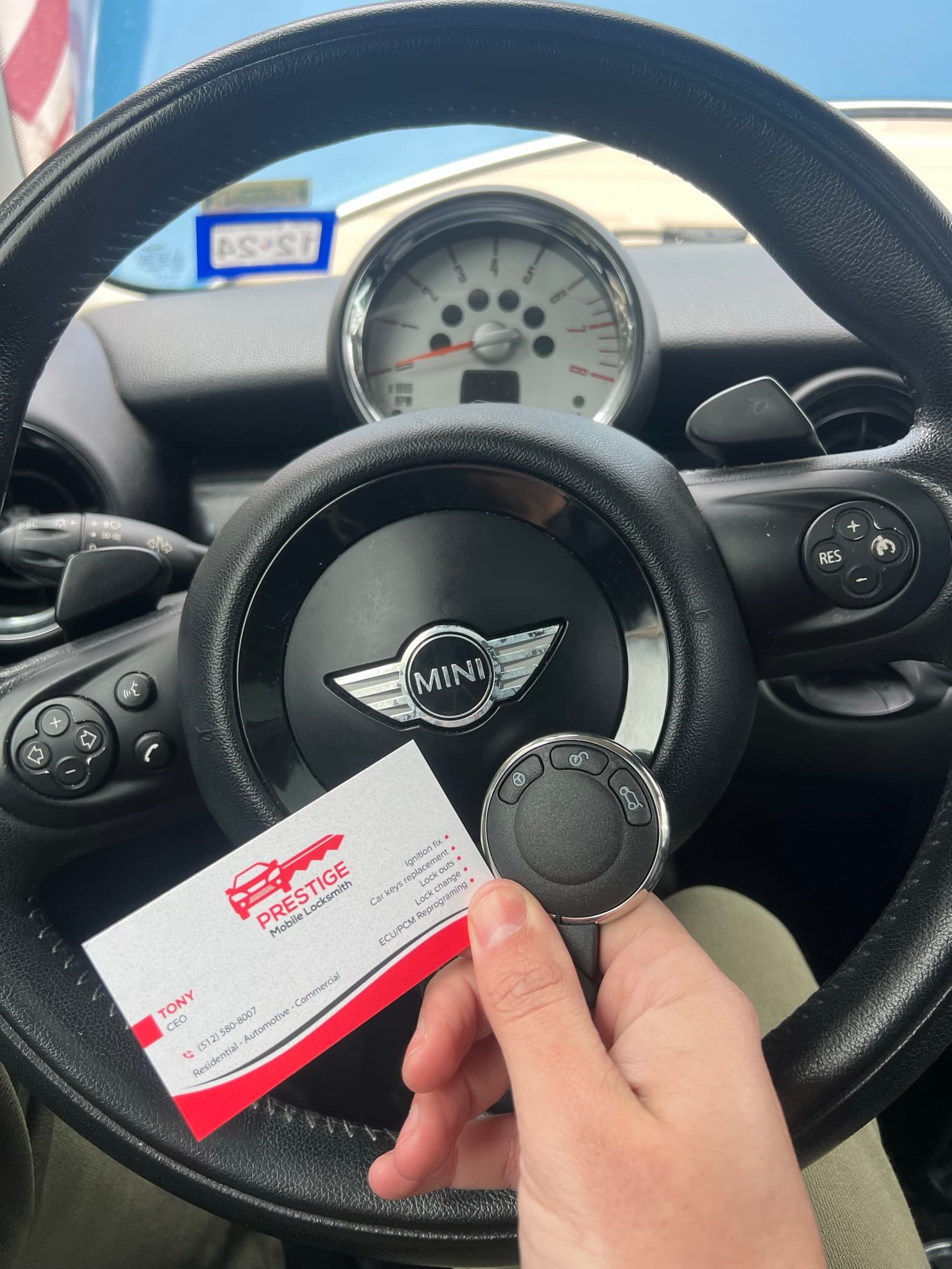 Mini Cooper key replacement service 1