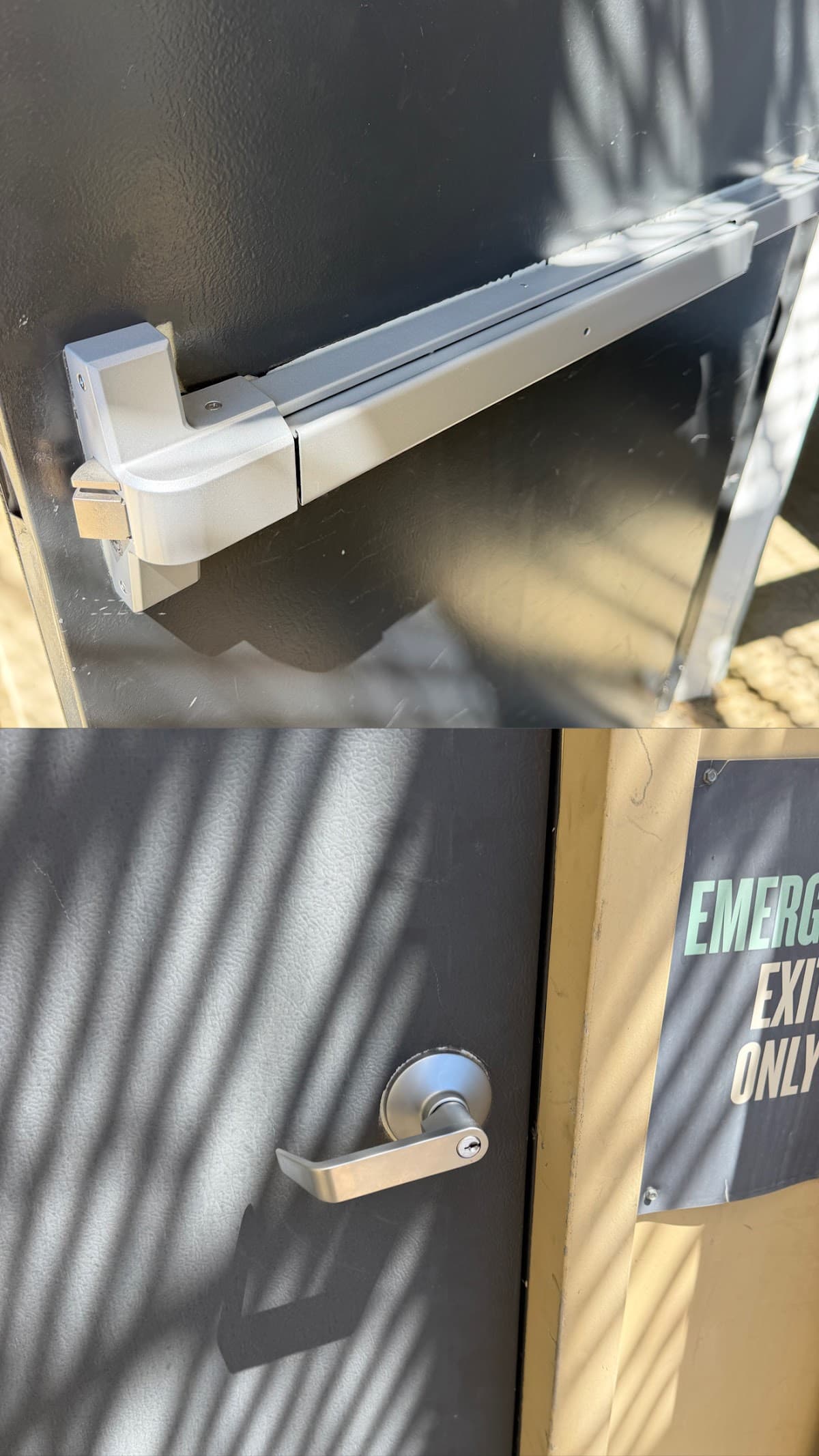 Emergency exit door β real Prestige job, Austin