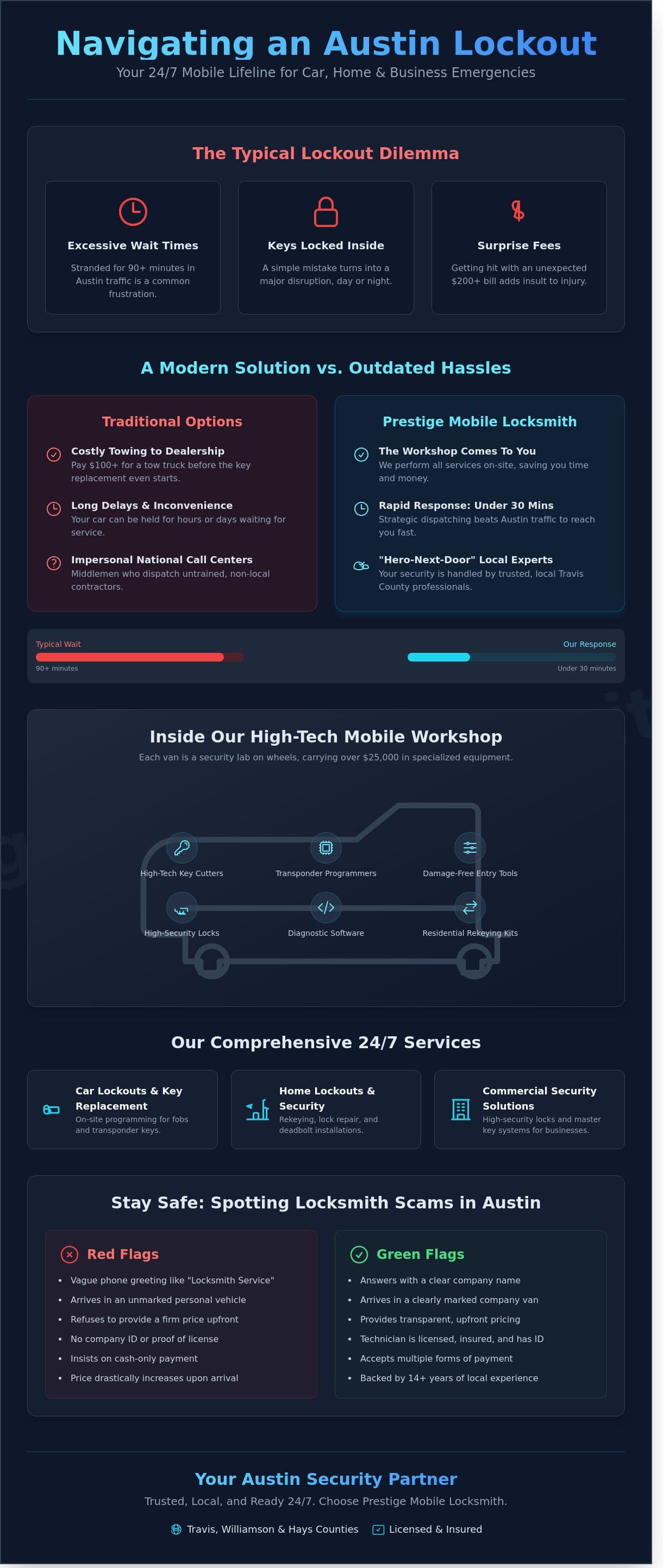24 Hour Mobile Locksmith Austin: Fast Emergency Help When You Need It infographic